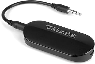 Aluratek Bluetooth Wireless 5.0 Audio Transmitter 3.5mm Adapter aptX Low Latency for TV/Home Sound System (ABT05F)