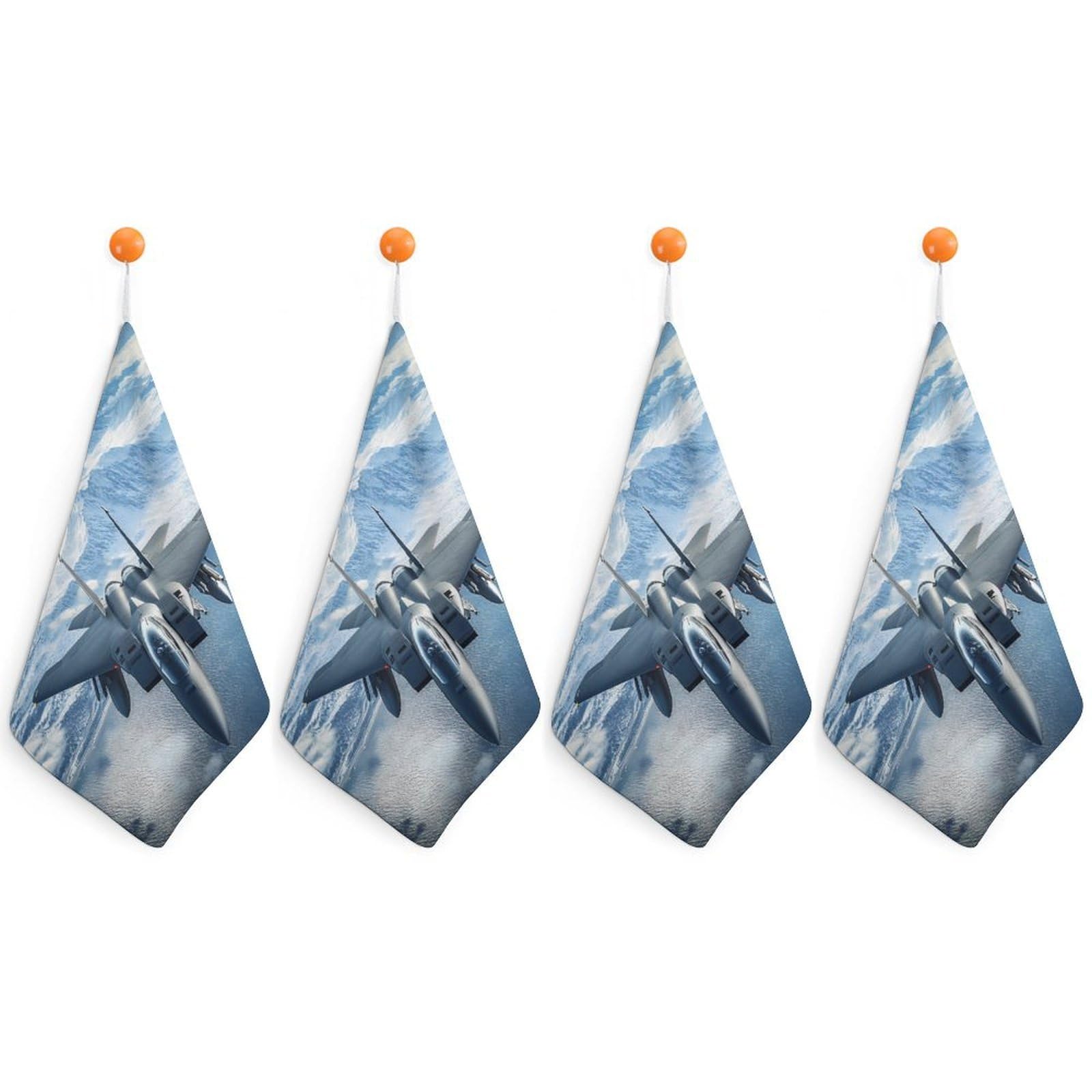 CGSBNGHA Aircraft Fighter Jet F-15 Ea-gles Flying Hand Towel Hanging Face Towels Cleaning Cloths Handkerchief for Bathroom Kitchen