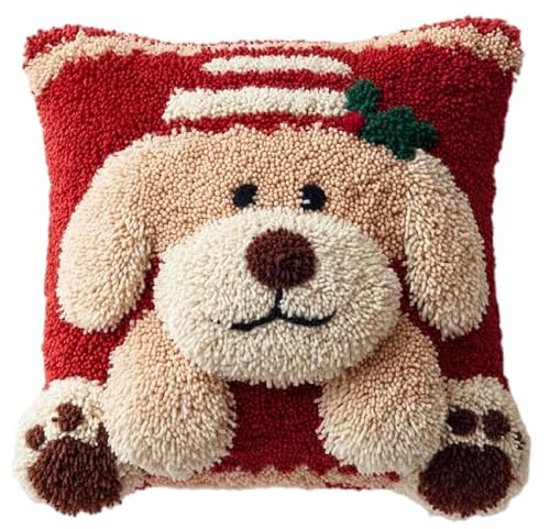 Taxpy Latch Hook Pillow Kit Dog 17X17In