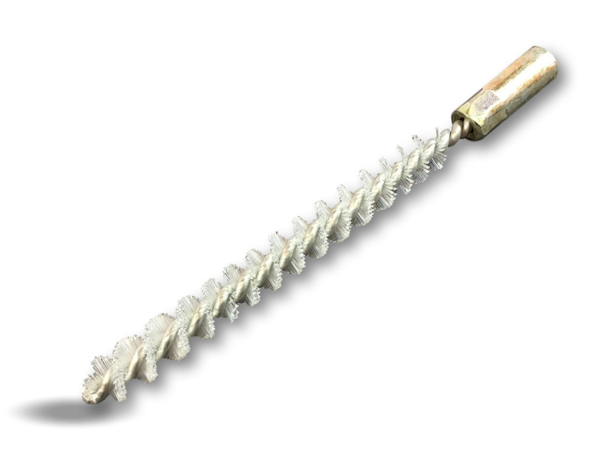 Kibros Lot 10 écouvillons Nylon condenseur raccord M6 Ø 8 mm | Raccord laiton taraudé M6 femelle, torsade acier galvanisé, fil nylon, nettoyage échangeurs et condenseurs Ø 8 mm.