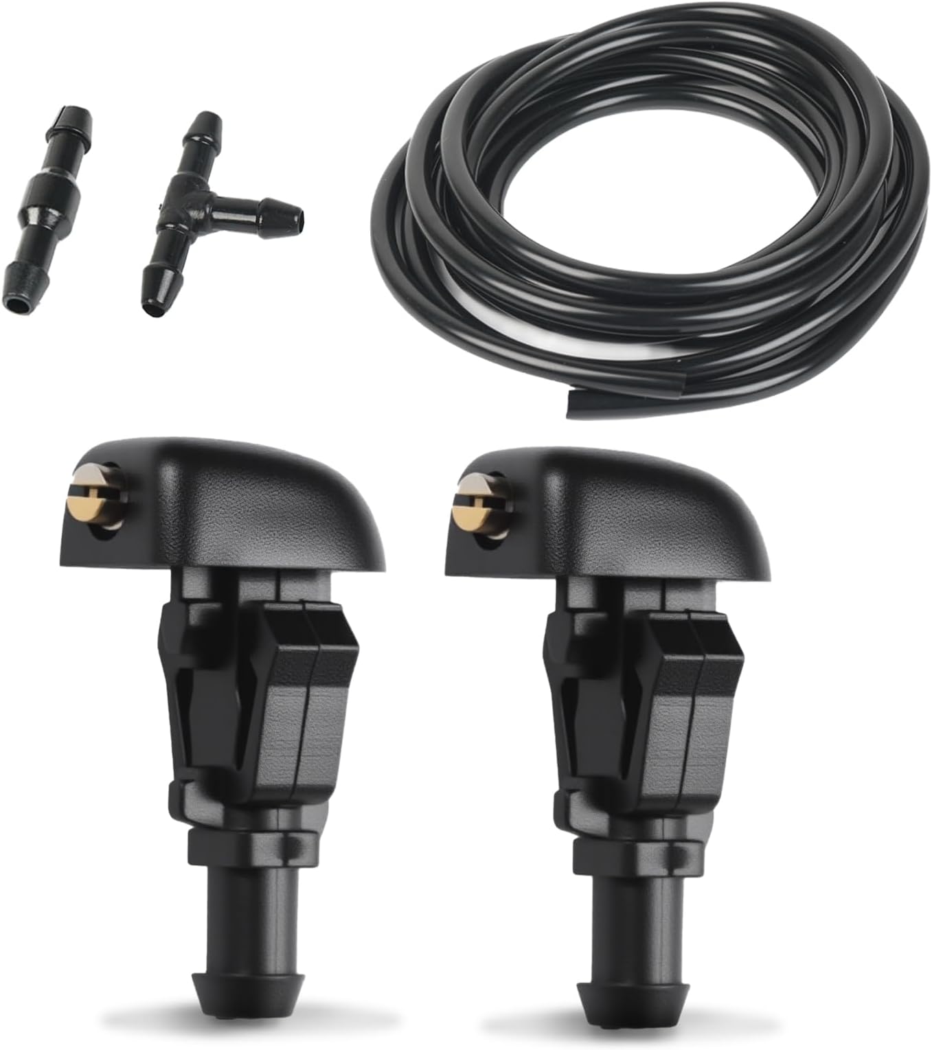 OTUAYAUTO Front Windshield Washer Nozzles Kit Replacement for 2004-2013 Ford F150 Wiper Nozzle Jet & Fluid Hose, Replaces OEM 3W7Z-17603-AA, 3W7Z17603AA