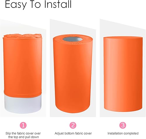 Miniatura 21 de Wokceer Fundas de soporte de pedestal de cilindro para fiesta, 3 piezas, soporte de cilindro dorado de elastano para cubiertas de fiesta, soporte