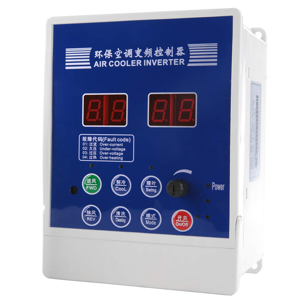 Variador de Frecuencia VFD AC380V para Ventiladores de Tiro y Aires Acondicionados con Control Remoto, Controlador Velocidad Ajustable 0,75-2,2 KW, Montado en la Pared, 160*120*95 Mm (1,5 KW)