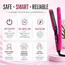 TORLEN Signature Pro Hair Straightener TOR-043 | Wide Tourmaline Ceramic Plates for Thick, Curly & Long Hair | 3D Floating Plates | Fast Heat-Up in 30 Sec | Adjustable Temp 130°C–240°C | Keratin & Rebonding Ready | Salon Finish at Home (Pink) gallery image