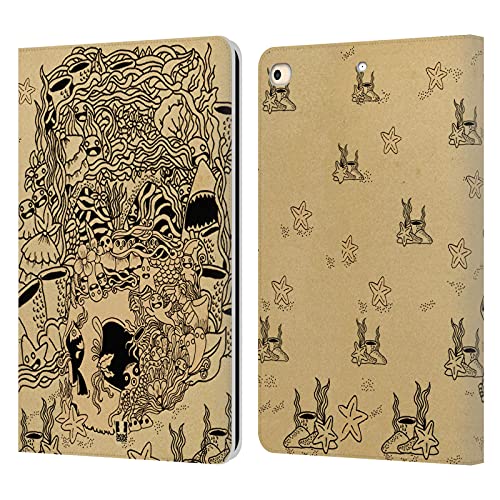 Étui portefeuille en cuir compatible avec Apple iPad 9.7 2017 / iPad 9.7 2018 Mix Doodle
