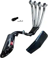 Escapamento Esportivo Disarsz CB 650R e CB 650F Curva Inox TAMPA PRETA