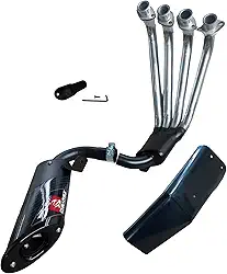 Escapamento Esportivo Disarsz CB 650R e CB 650F Curva Inox TAMPA PRETA
