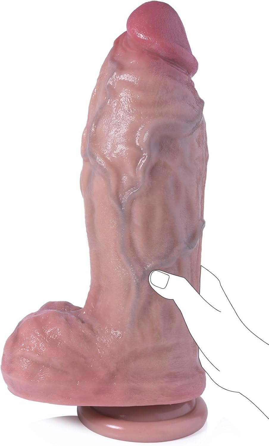 3.3" Diameter Huge Big Realistic Dildo - 11.5" XXL Giant Thick Horse Anal Dildos, Girthy Wide Silicone Dildo with Suction Cup for Hands-Free, Massive Adult Sex Toys & Games for Men Women