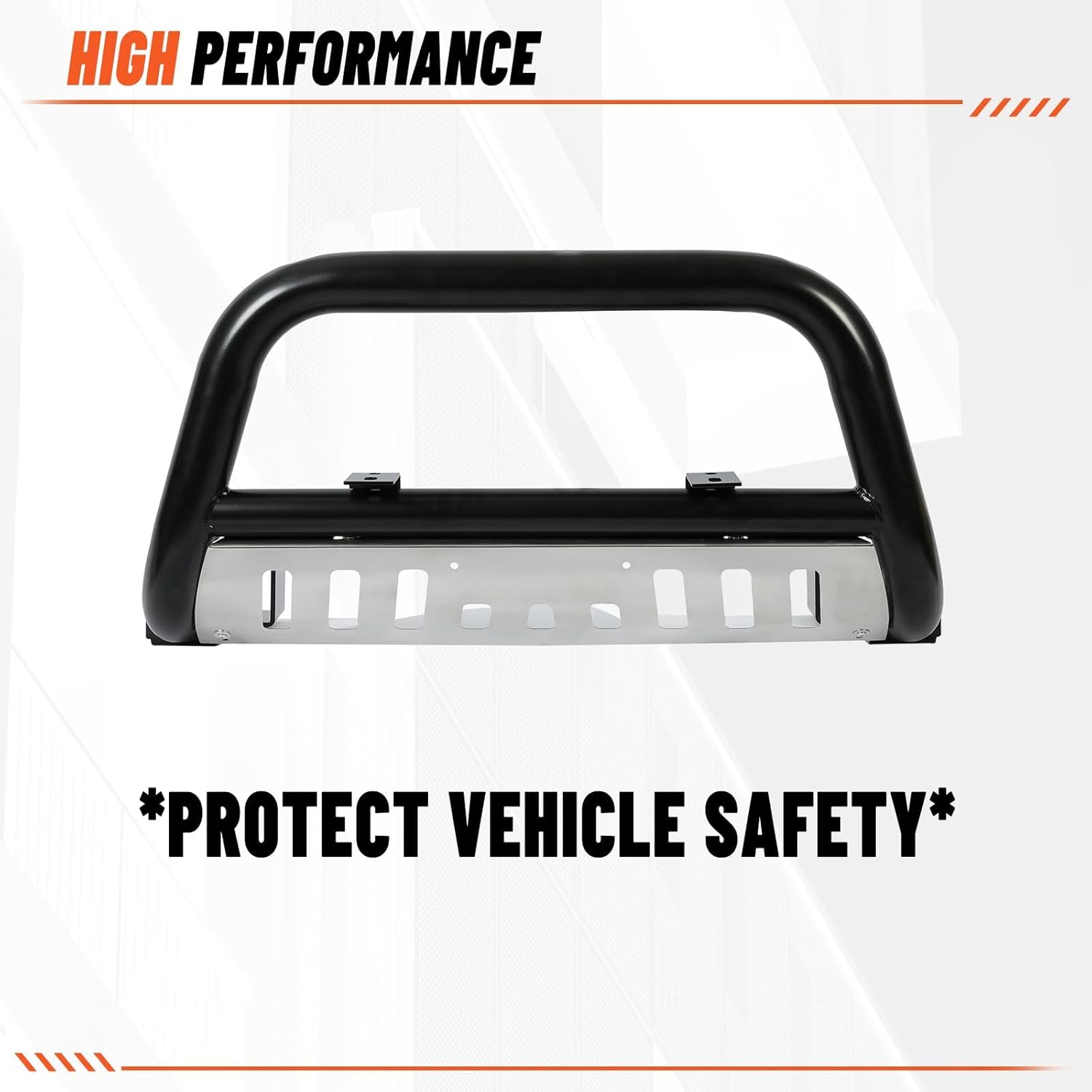 ECOTRIC Bull Bar Compatible with 1998-2004 Toyota Tacoma 1996-1998 Toyota 4Runner 3" Tube Brush Push Grille Guard Front Bumper