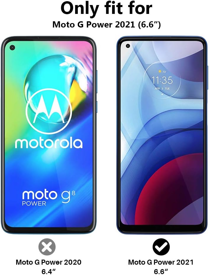 TOCOL [6 Pack] Compatible with Moto G Power 2021 (Not for Moto G Power 2020) - 3 Pack Tempered Glass Screen Protector and 3 Pack Camera Lens Protector [Easy Installation Frame] HD Clear Case Friendly