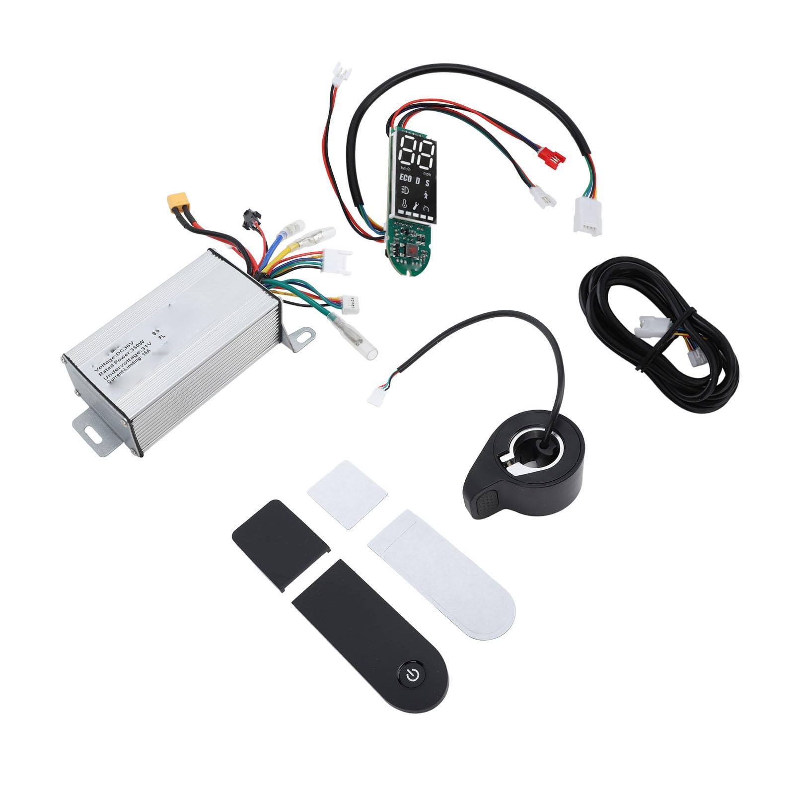 BuyWeek Kit de Controlador de Scooter Eléctrico para Xiaomi M365 1S Pro Pro2 DC 36V 350W con Tableau de Bord Acelerador de Pulgar Cable Salpicadero Cubiertas