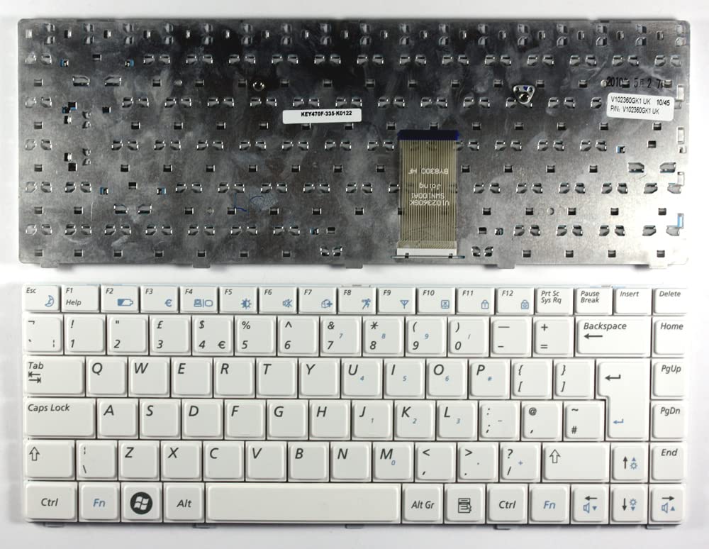 Clavier PC portable Samsung R467 blanc rechange Power4Laptops ordinateur - 2