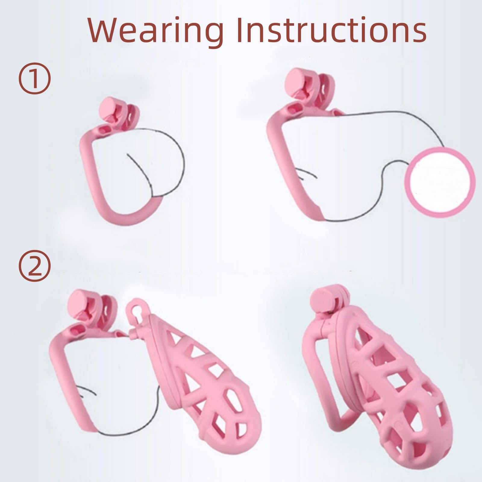 Set di gabbie da allenamento rimovibili per uomo, rosa, traspiranti, materiale liscio, vestibilità comoda-ITRZ44 (M)