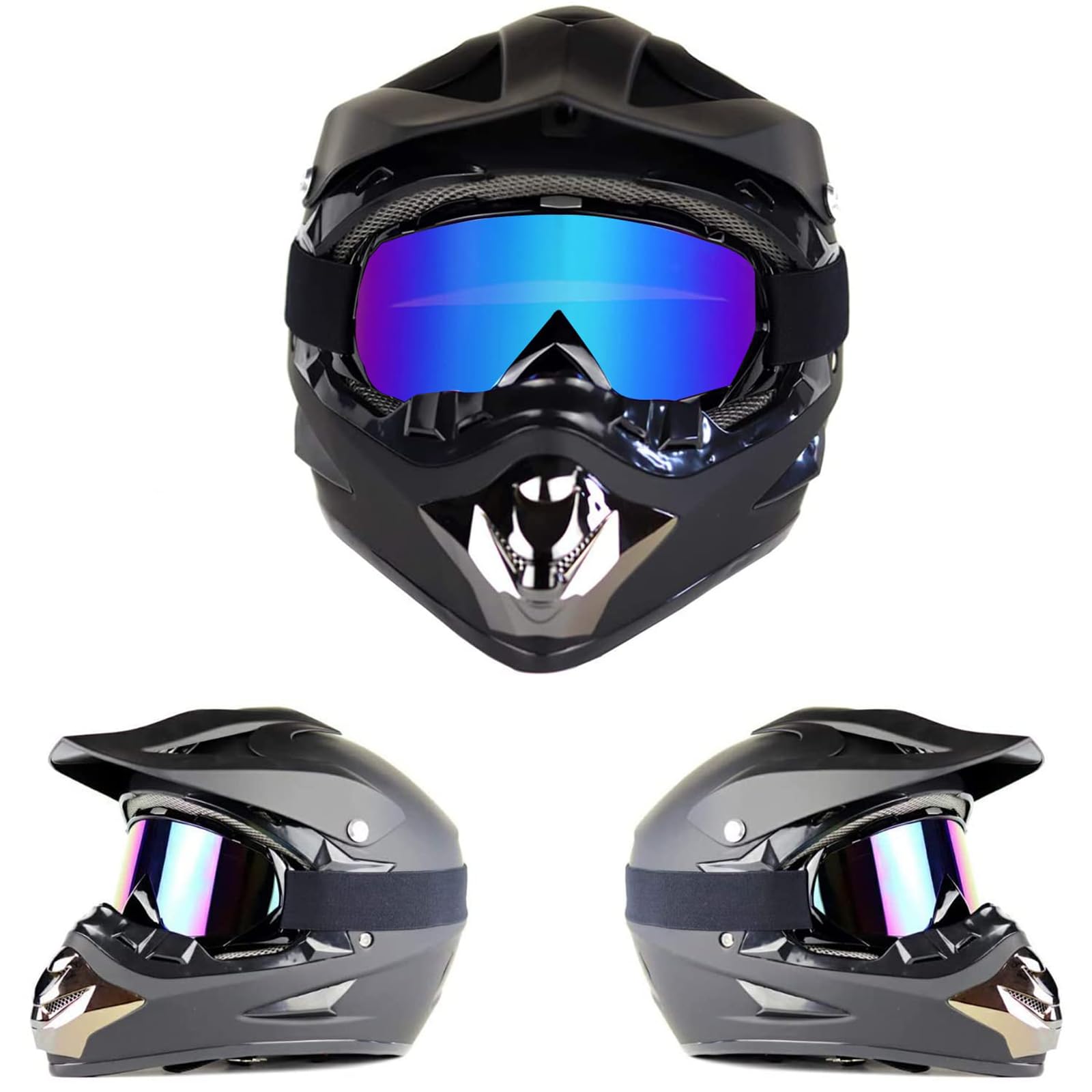 gotyou Gafas de Motocross, Gafas Snowboard Espejo, Gafas de moto, Gafas de snowboard, a prueba de polvo, flexibles, UV400, ATV Dirt Bike Racing Gafas de seguridad para Esquí, Ciclismo