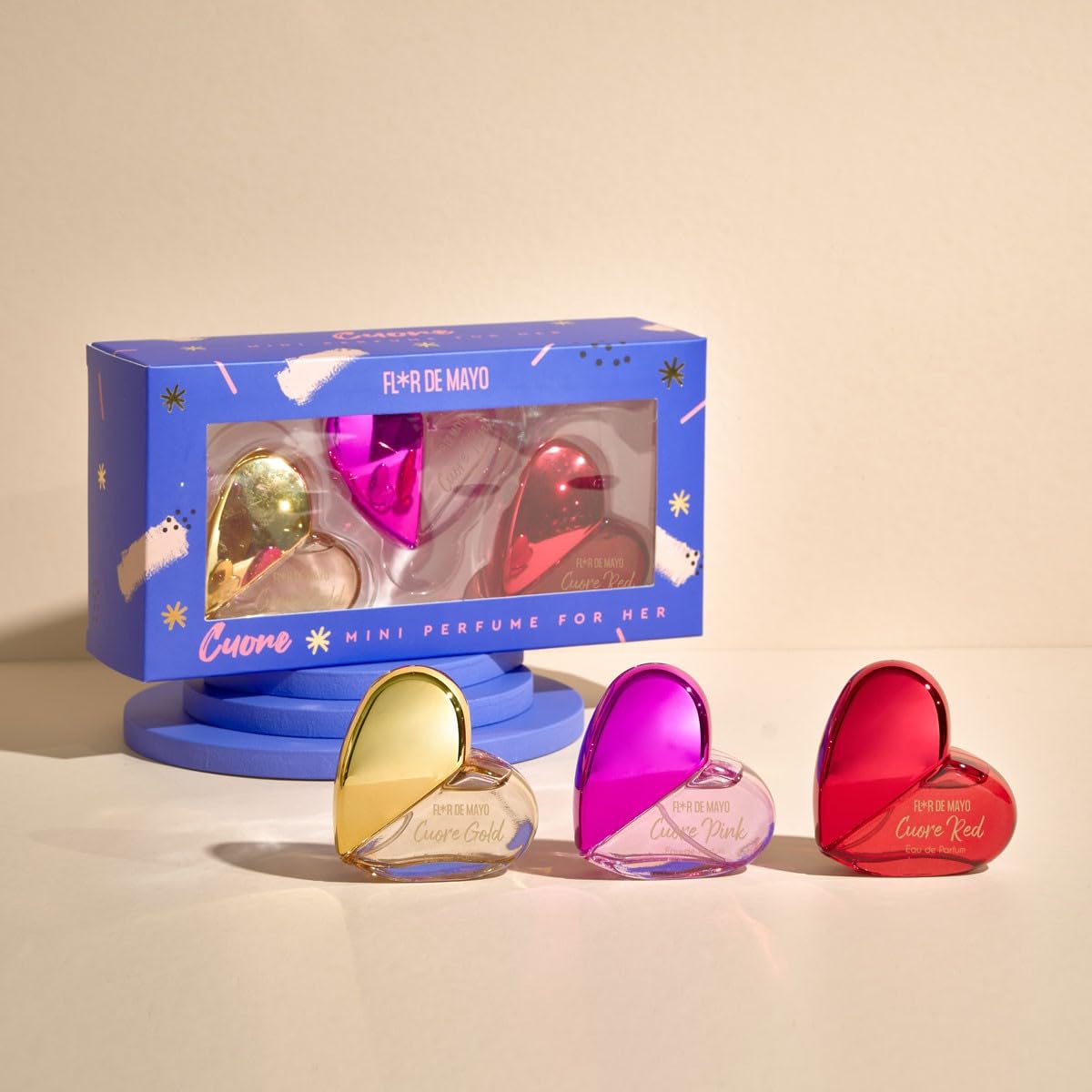 ADRI. Set de baño y mini perfumes. Regalo original para mujer - Cesta productos La Chinata para regalar y pack de 3 mini perfumes. (CESTA MEDIANA)