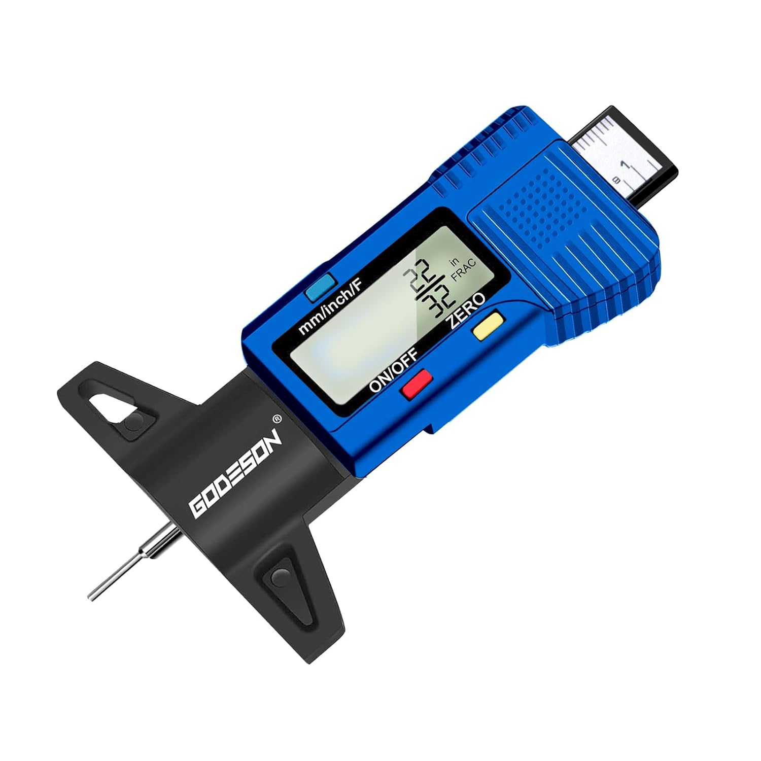 Digital Tire Gauge with 3 Modes - Fractional Inch, Decimal Inch and Millimeter, Accurate Tire Gauge for Motorcycles, Cars, Trucks