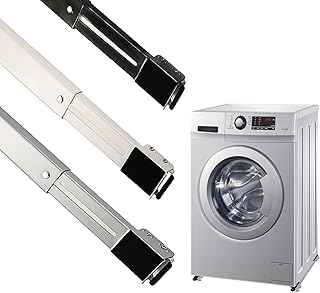 2 sztuki Mini stojak na lodówkę, maksymalne obciążenie 300 kg, regulowany wielofunkcyjny stojak pralko-suszarka, podstawa mobilna, do pralki lodówka