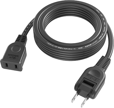 Power Cord 0.1m10m 1 Outlet Black 10cm10m 15A 1500W Tracking Resistance Double Insulation Insulated Cap AC Adapter Neat Connection Outlet Short Cord Soft Power Cord Extension Cable