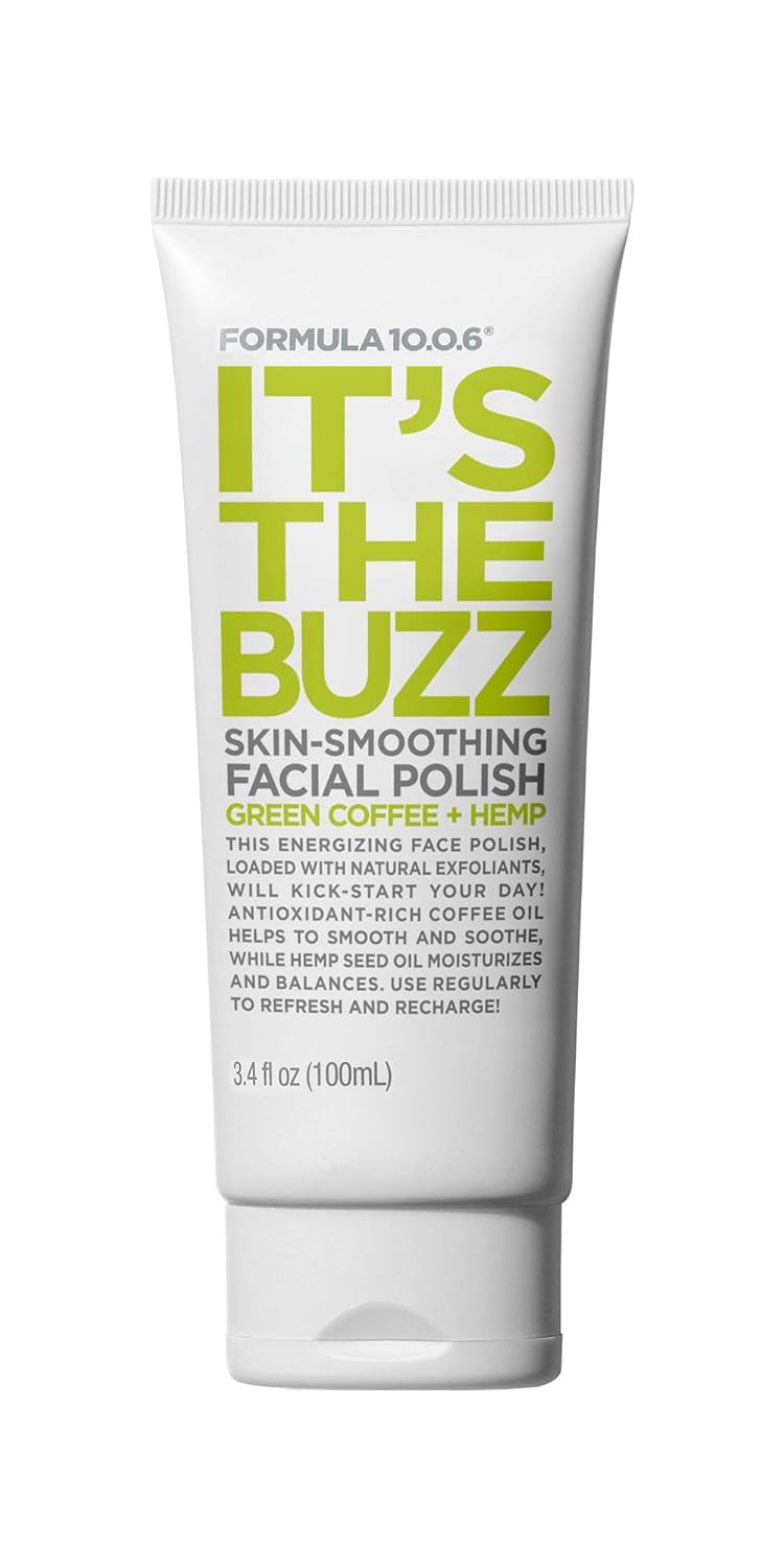Formula 10.0.6 It's The Buzz Moisturizing Facial Polish (3.4 Fl. Oz.) Polishing Face Cleanser will Kick Start Your Day - Vegan, Paraben-Free, Sulfate-Free, Dye-Free & Cruelty-Free : Beauty & Personal Care