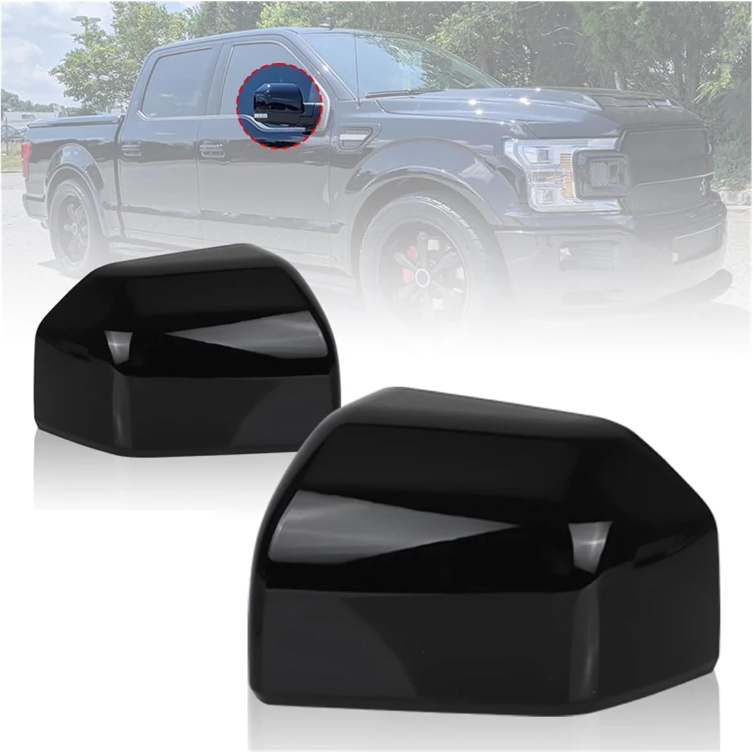 車用バックミラーカバーキャップ 左右対応 フォード F150 トラック 2015 2016 2017 2018 2019 2020 
