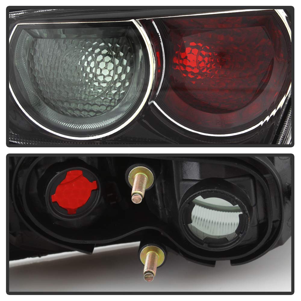 Black Smoked Tail Lights For 2008-2017 Mitsubishi Lancer & EVO X - Direct Replacement Pair (DOT Compliant)