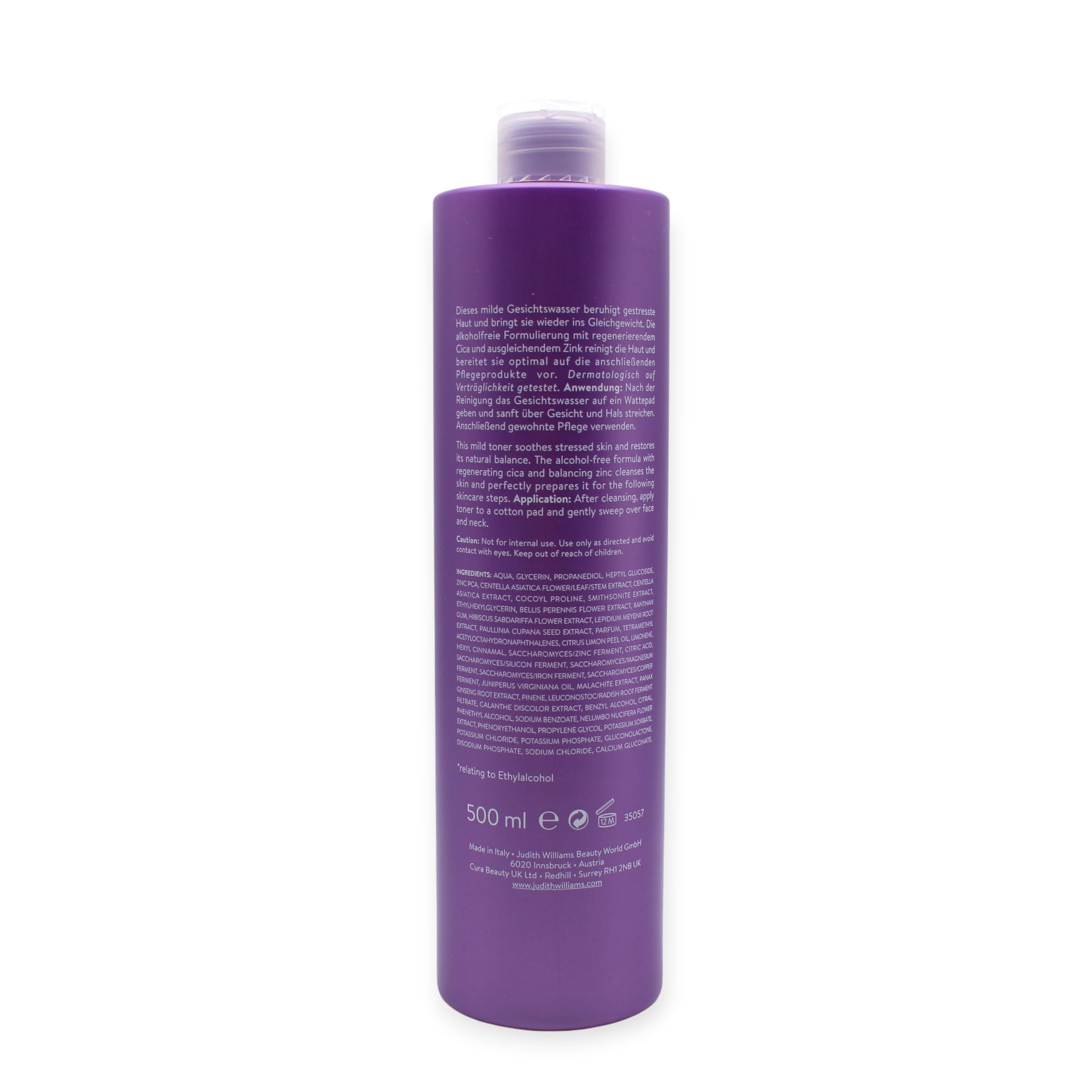 Judith Williams Phytomineral Skin Saver Toner 500ml Gesichtswasser I ausgleichend I Feuchtigkeit spendend I mit mit Cica & Zink