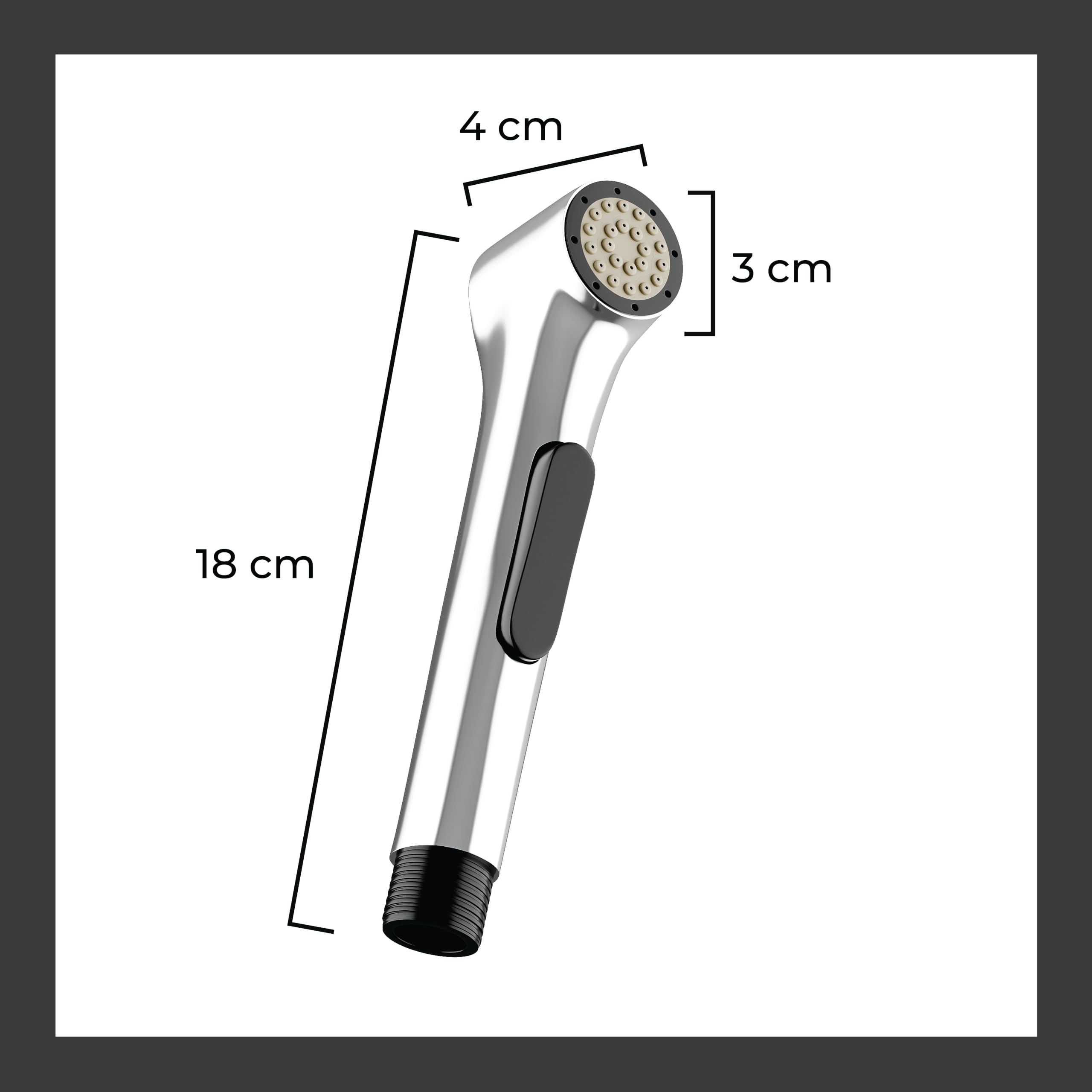 Lifelong Health Faucet Jet Spray for Bathroom | ABS Body Handheld Bidet Spray with High Pressure Water Flow | Durable Leak Proof Toilet Spray Gun for Commode | Hygienic Water Tap Nozzle|Chrome Finish 2