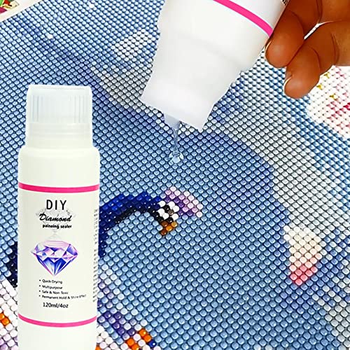 arte diamante acabamento claro - cola quebra-cabeça secagem rápida mantém o brilho, iluminador vedaç