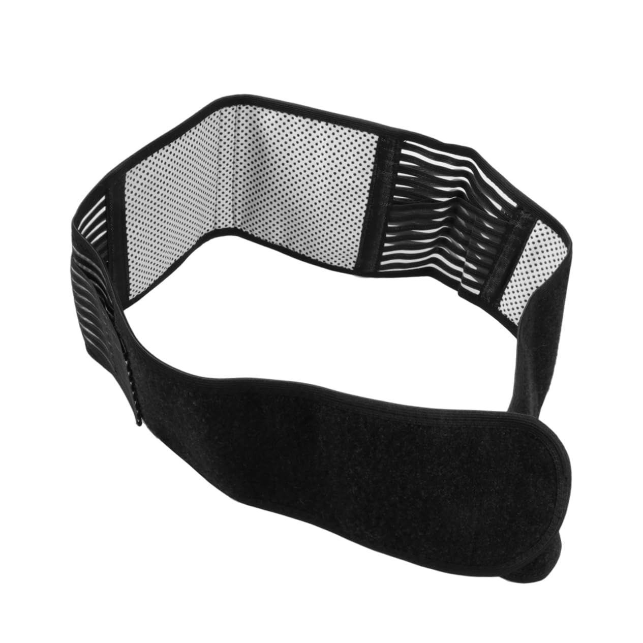 Ipetboom Portable Adjustable Magnetic Waist Support Belt with Self Heating Tourmaline Technology S Black for Relief and Rehabilitation During Work