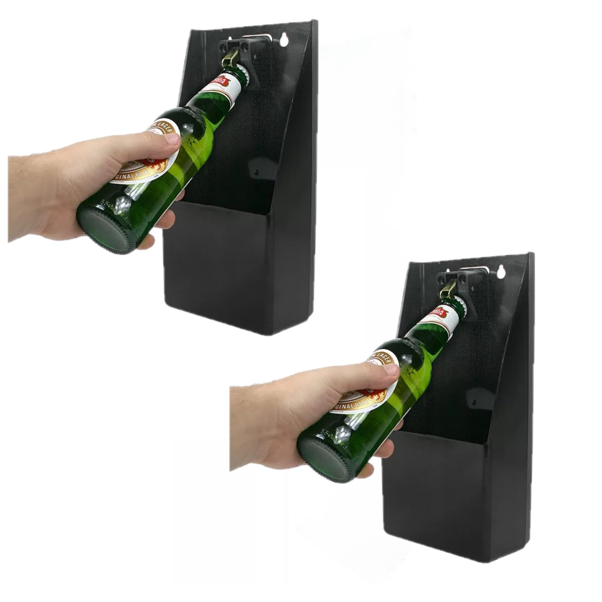 Chabrias Ltd Pub Bar Stand-Up/Wall Mounted Bottle Opener and Catcher UK Made 100% Recycled Plastic (2)