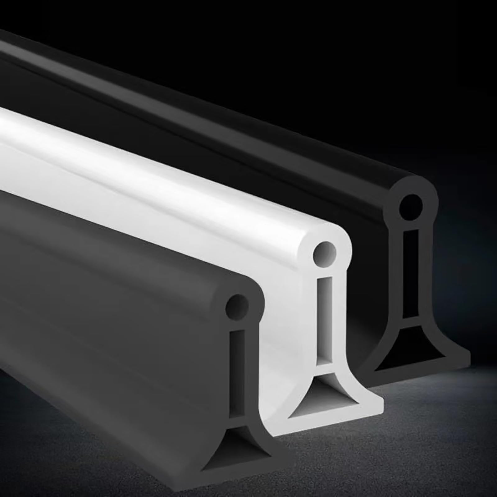 Barriera per diga d'acqua per soglia doccia, Diga per barriera impermeabile autoadesiva in silicone, Striscia impermeabile per bagno, Striscia per mastice per doccia ( Color : White , Size : 240CM )