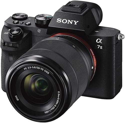 Miniatura 2 de Sony Cámara sin espejo a7 II con lente de 1.102-2.756 in (ILCE7M2K/B) + bolsa + tarjeta de 64 GB + lector de tarjetas + trípode flexible + correa de