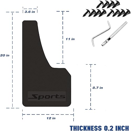 Miniatura 7 de QUYDDC Protectores de salpicaduras universales de gran tamaño con pegamento suave y resistente con solapas de barro protección contra la suciedadel