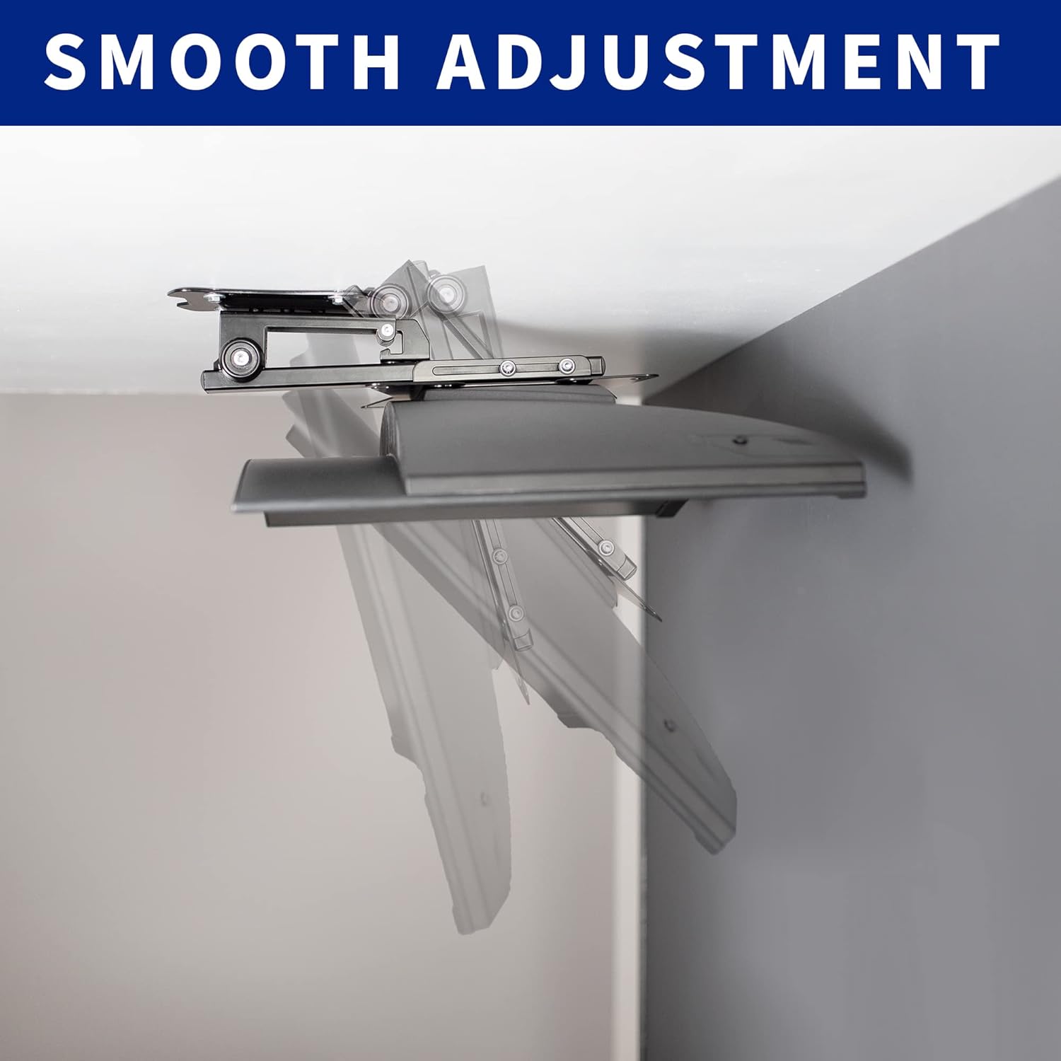 VIVO Black Manual Flip Down Mount Folding Pitched Roof Ceiling Mounting for Flat TV & Monitors 17" to 37" (MOUNT-M-FD37B)