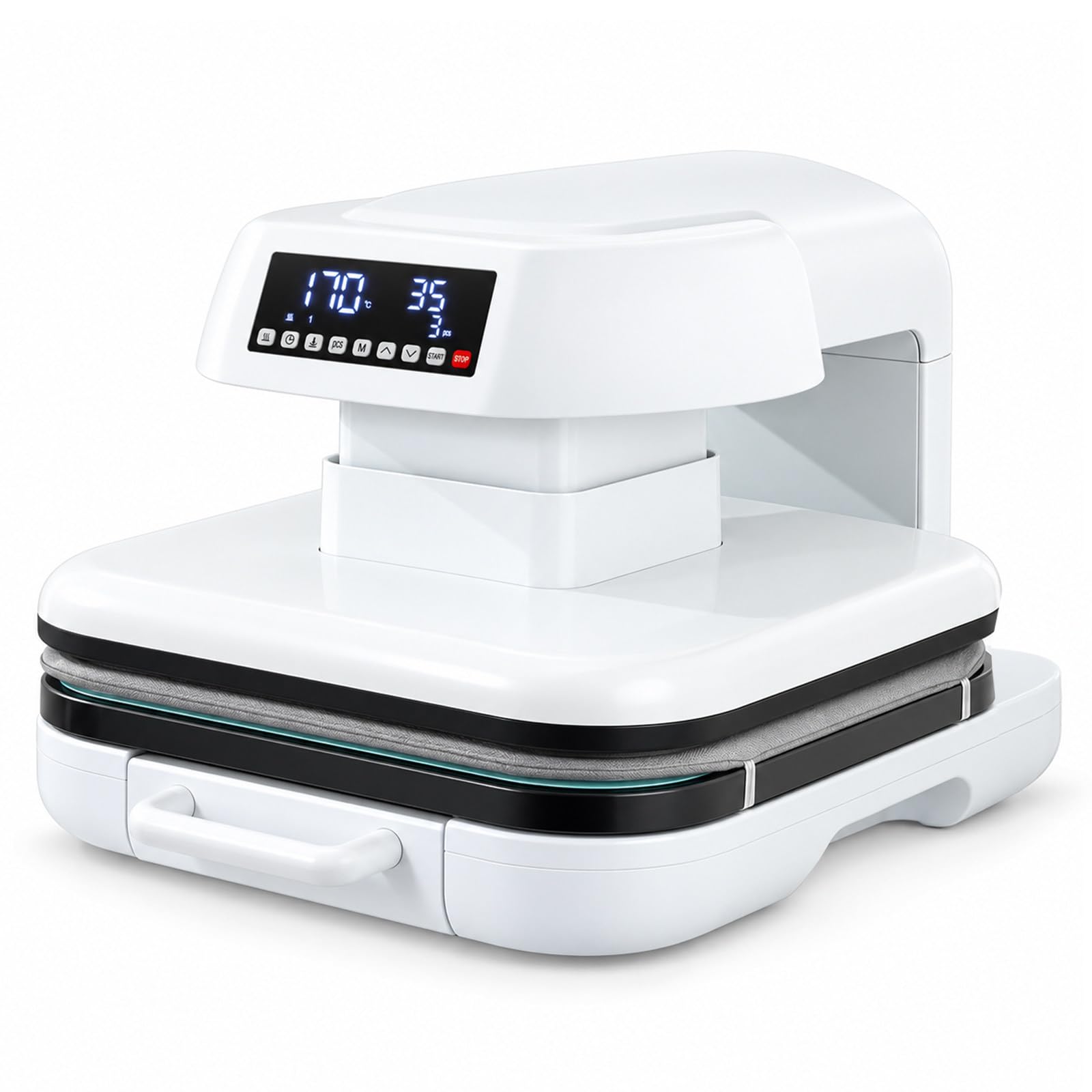 Presse à Chaud Automatique avec Plateau Coulissant de 38x38 cm, 0 à 200 °C