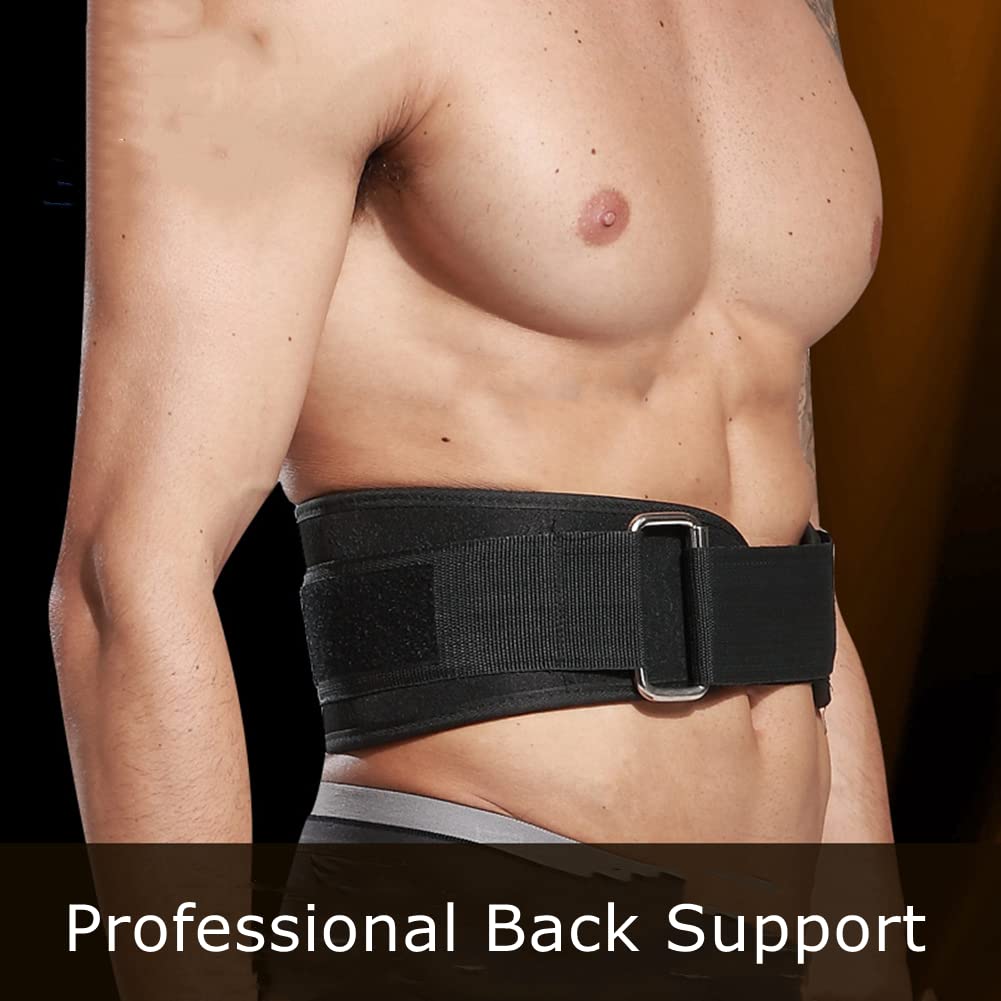Back Support Lumbar Support Belt Lower Back Brace for Pain Relief Sciatica Herniated Disc Scoliosis Posture Correction Adjustable Mesh Support Straps for Men Women Fitness Waist Protection (Black, L)