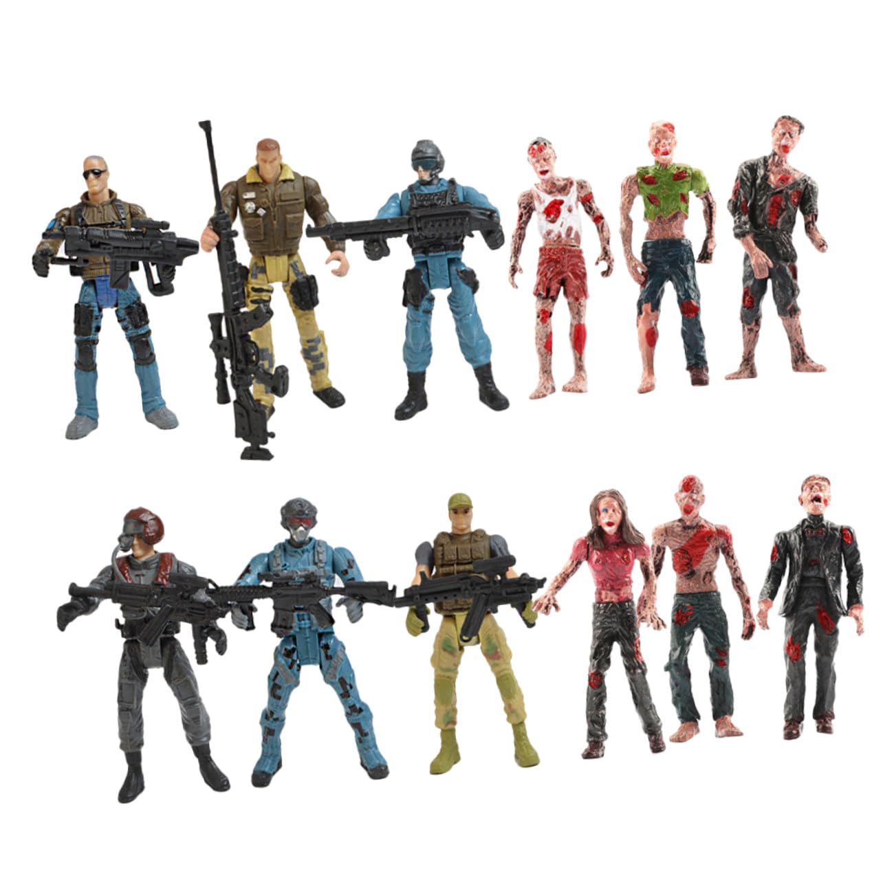 Soldatini Esercito Giocattoli Figure 12 Pezzi in Plastica | Modelli Militari Articolati, Aspetto Realistico, Set da 1 Confezione, per Ragazzo Ragazza Stile Casuale