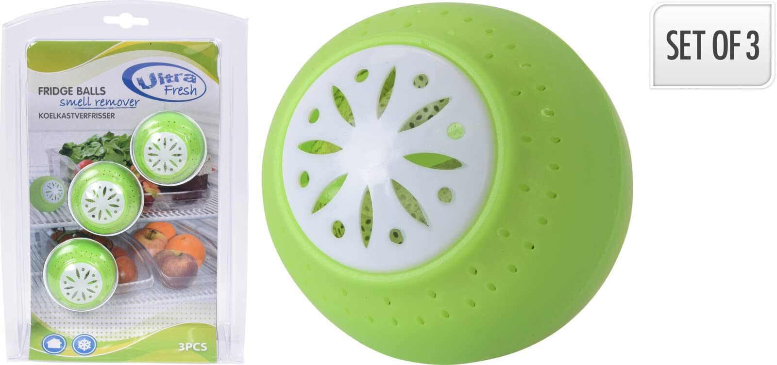 ABRUS Fridge Deodorizer Balls – 3pc. Removes Odor And Other Gases To Keep Your Food Fresh Every Time – Food Fresher Balls.