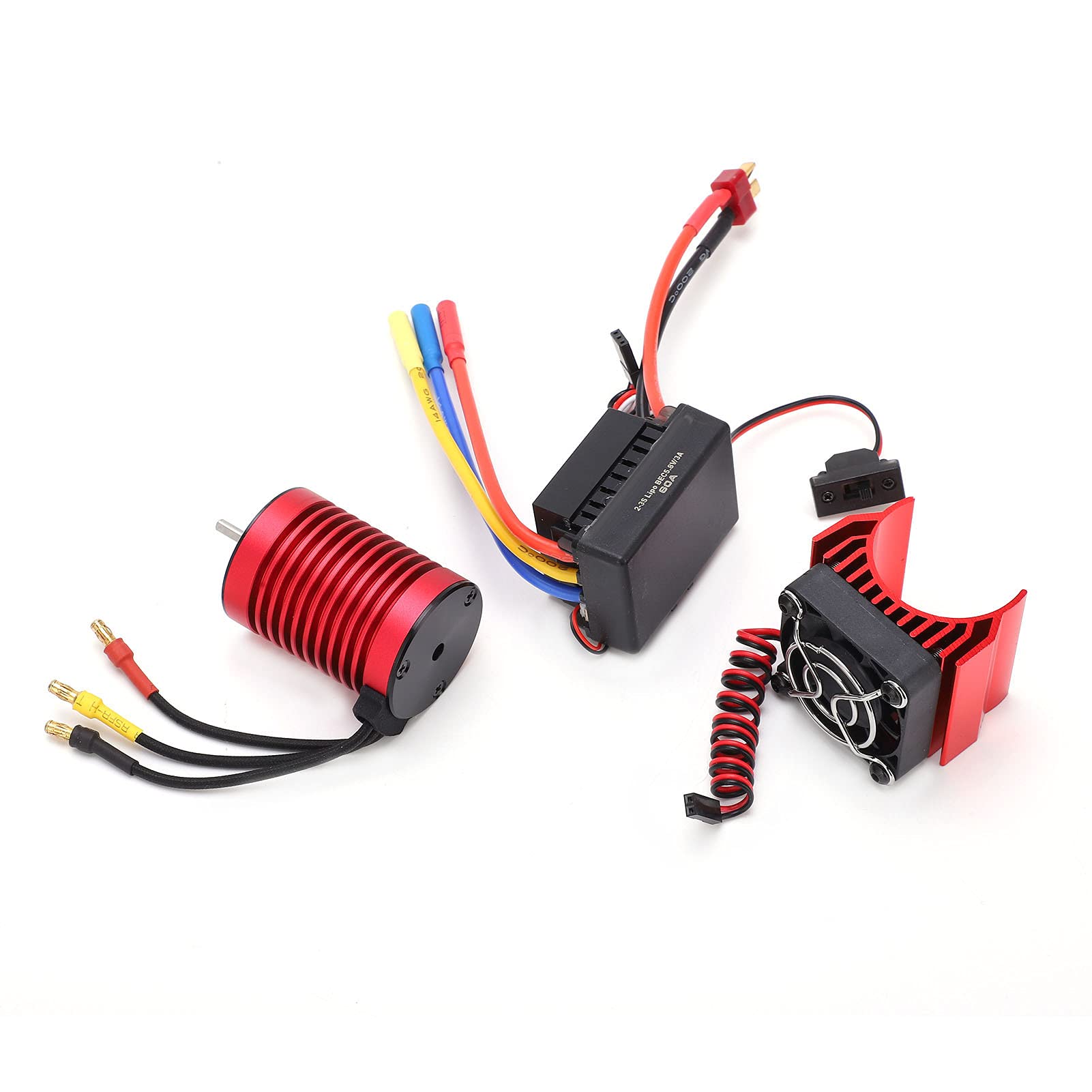 F540 3000KV Waterproof Brushless Motor Set High Torque for 1/10 RC Cars