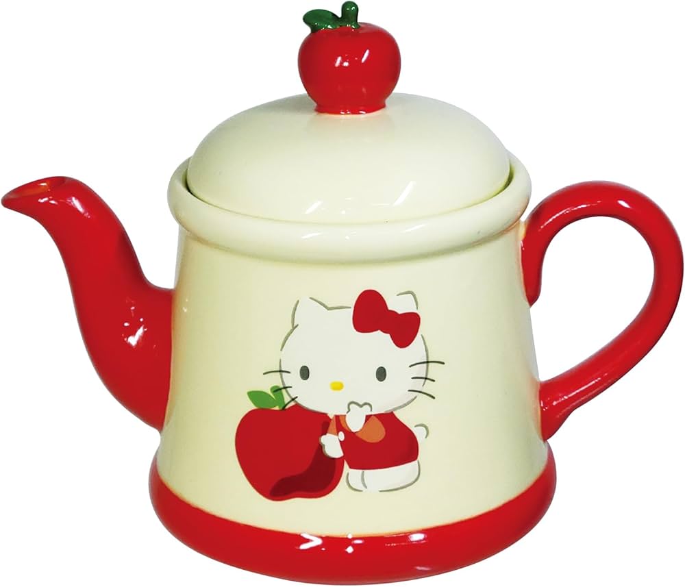 Sanrio Hello Kitty Teapot Apple Kitty Sanrio Goods, Tableware