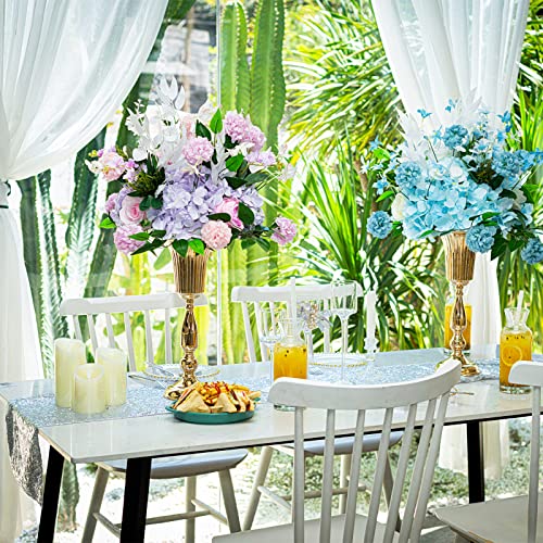15.7 Inches Tabletop Metal Wedding Trumpet Vase Flower Stand, Wedding Road Lead Flower Holders Centerpiece Riser Stand For For Wedding Reception, Candle Light Dinner Table Decoration #TOP3