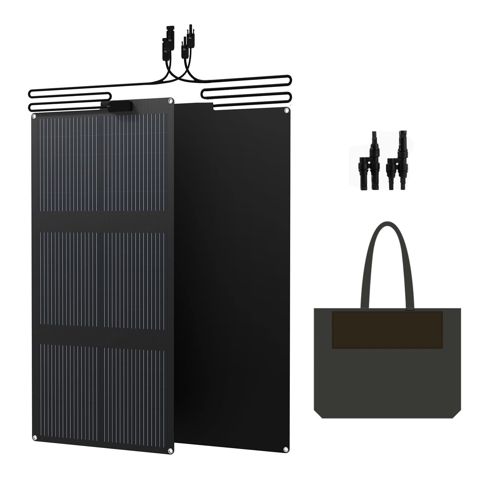 FlexSolar 2PCS 60W Ultra-Lightweight Foldable Solar Panels Chargers IP67 Waterproof Power Emergency Camping for RV Power Station - 1