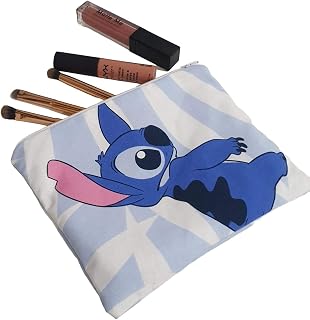 Cute Handmade Cosmetics Bag - Stitch | Made by Sew This, Sew That | Makeup Accessories Pouch with Zip | Multi Use and Unique