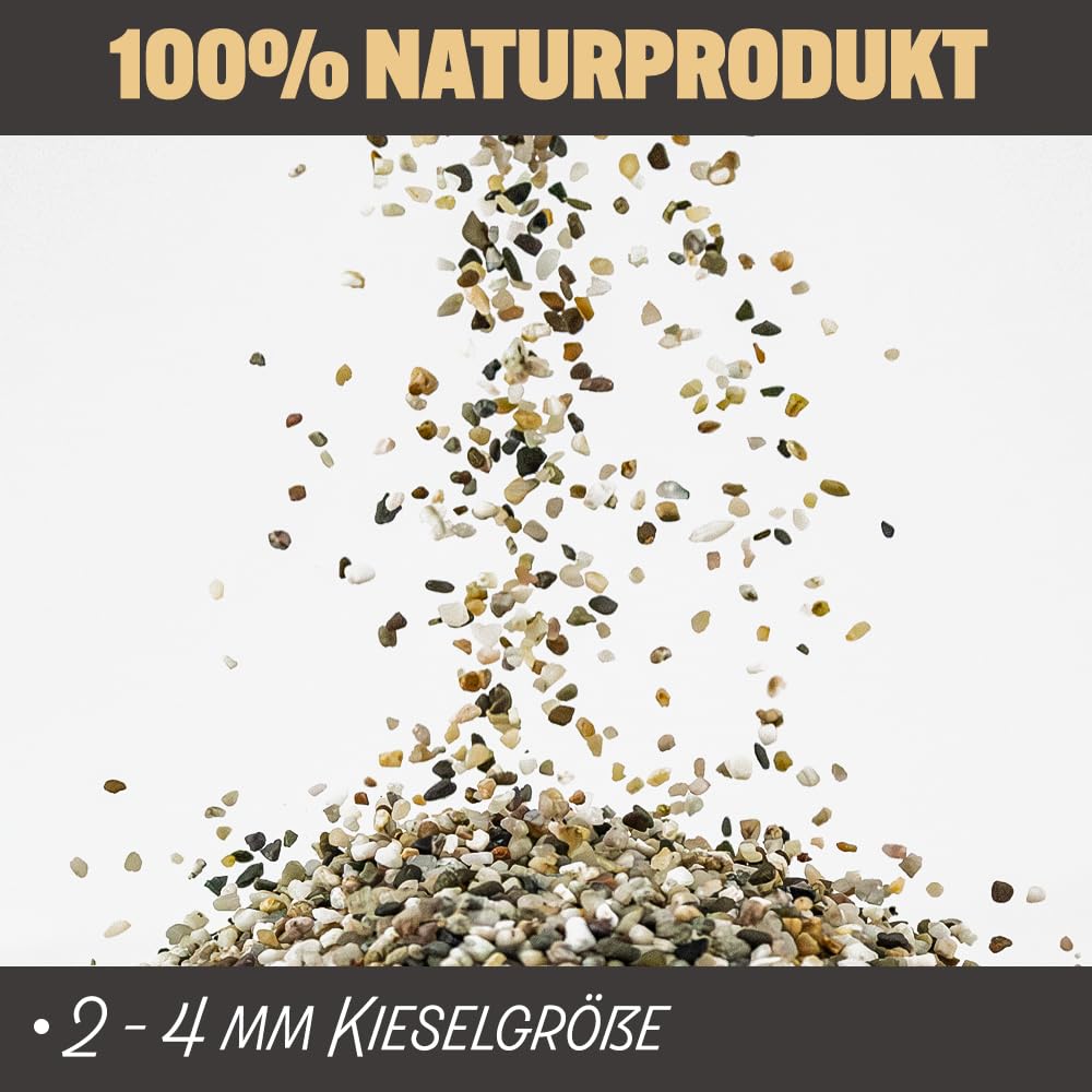 Petigi GeflügelHerz żwir dla drobiu, żwir jałowy, żwir mineralny, kamień do dziobania, suplement diety, żwir kwarcowy, 2–4 mm