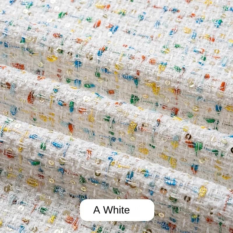 Tradycyjna tkanina tweedowa, Polyacetate Tweed Fabric Multicolor 100cm x 150cm(Color-20)