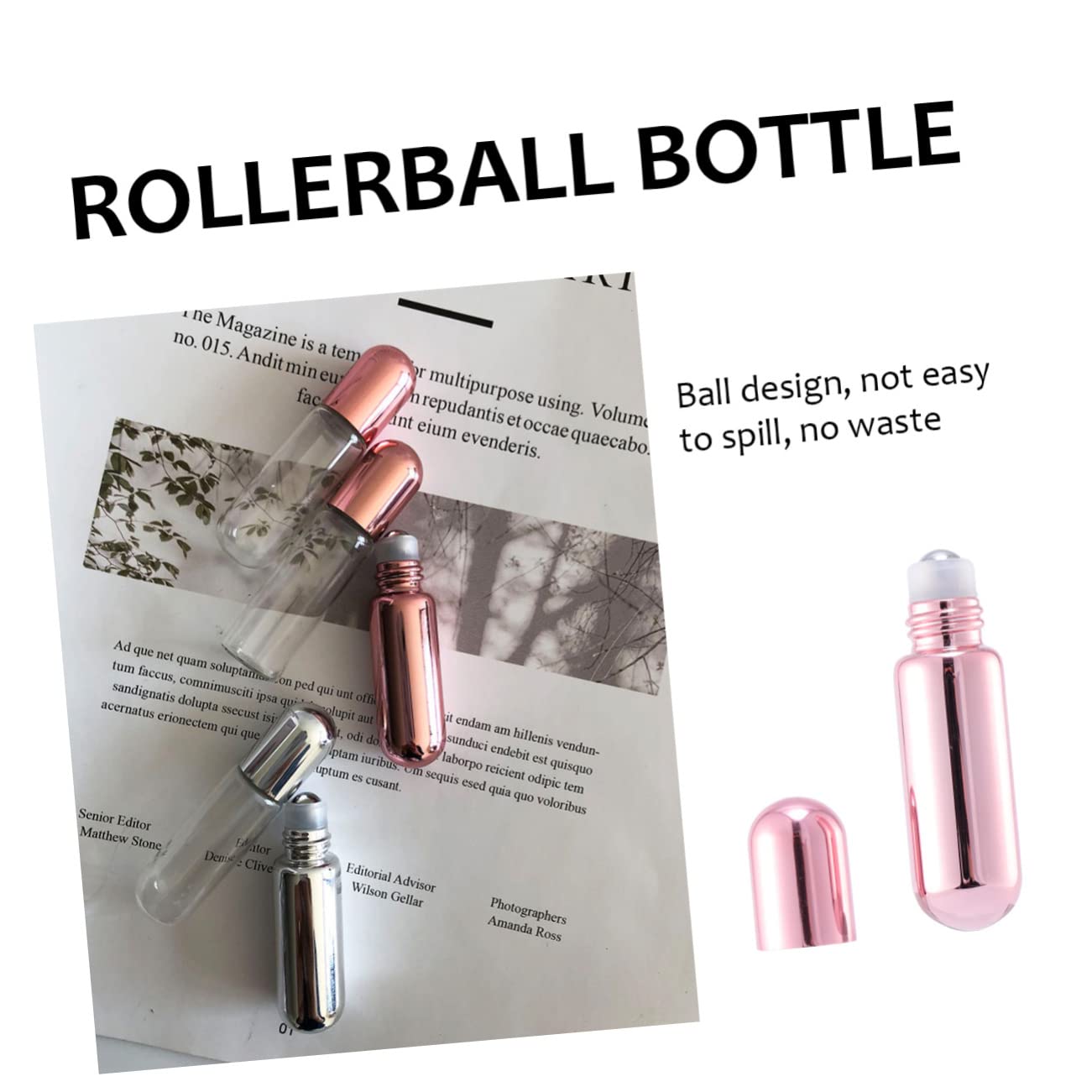Baluue 3 Set Di Flaconi Roll-on Da 5 Ml Ricaricabili Pronti Da Viaggio Per Articoli Da Toeletta. Necessità Di Sottoimballaggio: 12 Pezzi*3