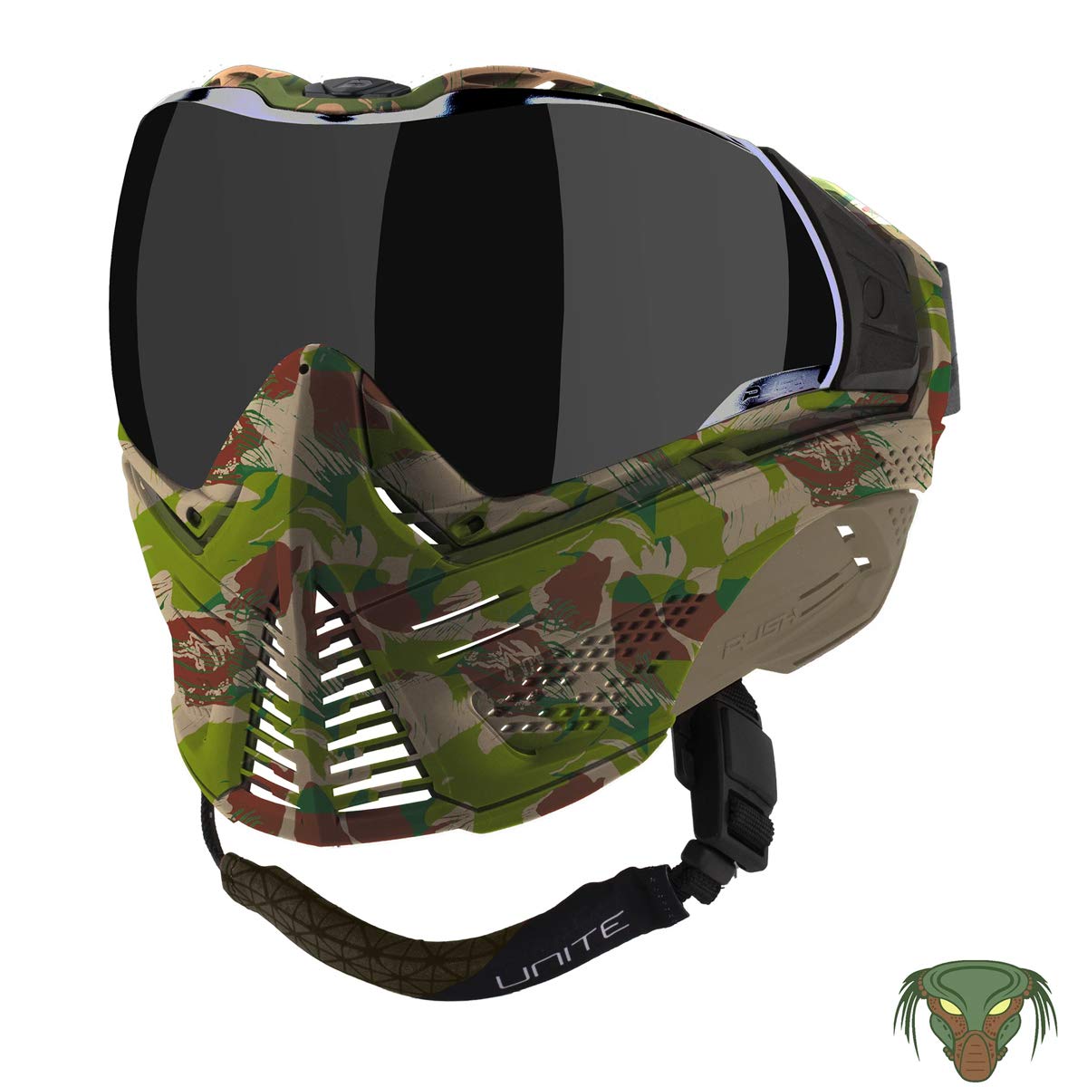 Push Unite Óculos de Paintball Máscara com Lentes e Capa Quad PANE