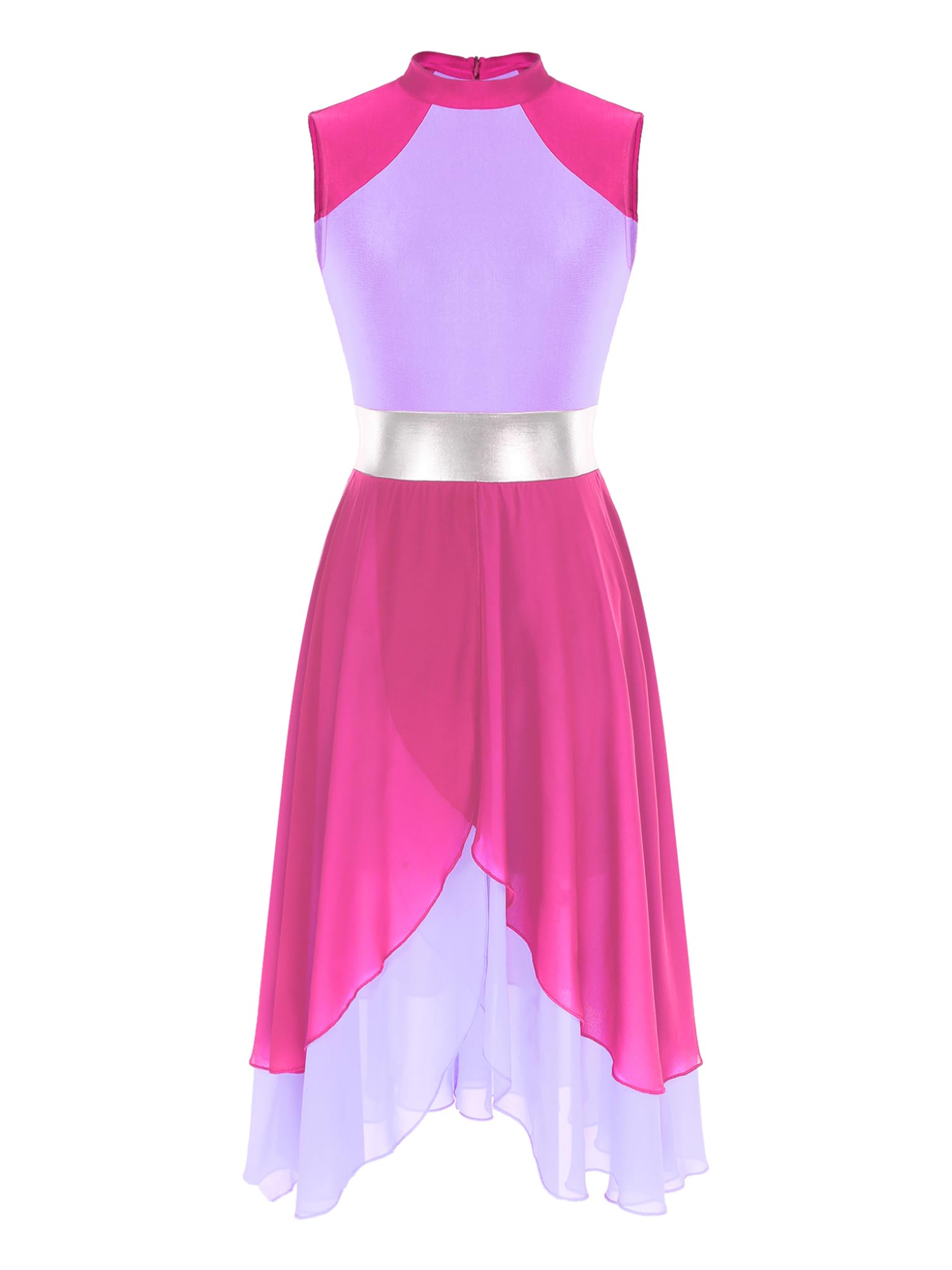 Chiffon Tanzkleid Mit Farbverlauf - Elegantes Halbkleid Für Auftritte