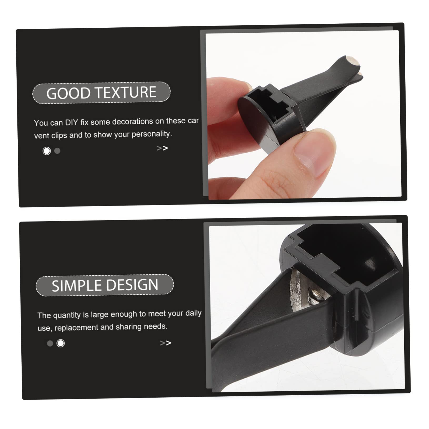 Luxshiny Clip per Bocchette D'aria Auto Profumatore Decorativo a Lunga Durata in Metallo e Plastica 100 Pezzi per Ventilazione e Decorazione Auto e Decorazione Auto