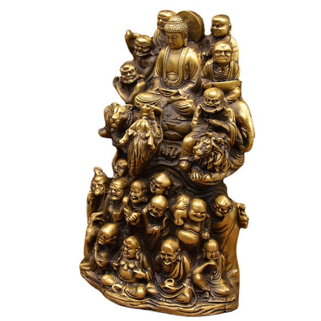 Statue de Jardin Outdoor Lotus Fleur : statuette bouddha méditant pour déco de bureau zen
